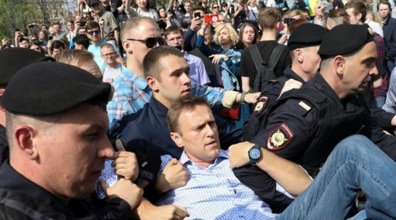Protesti protiv Putina, Navaljni ponovo uhapšen