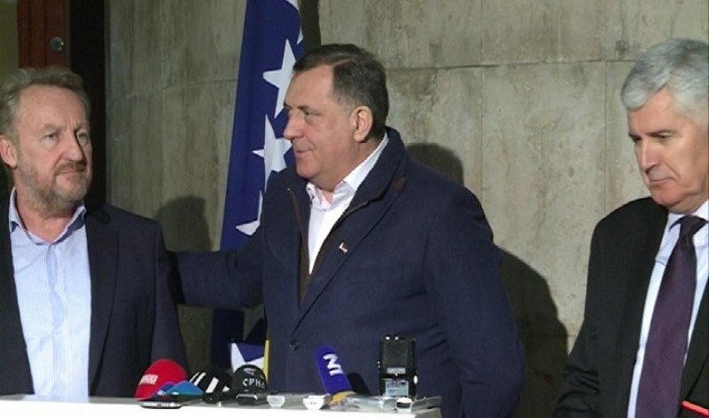 Dodik, Čović i Izetbegović usaglasili principe, ali ništa od formiranja vlasti u martu