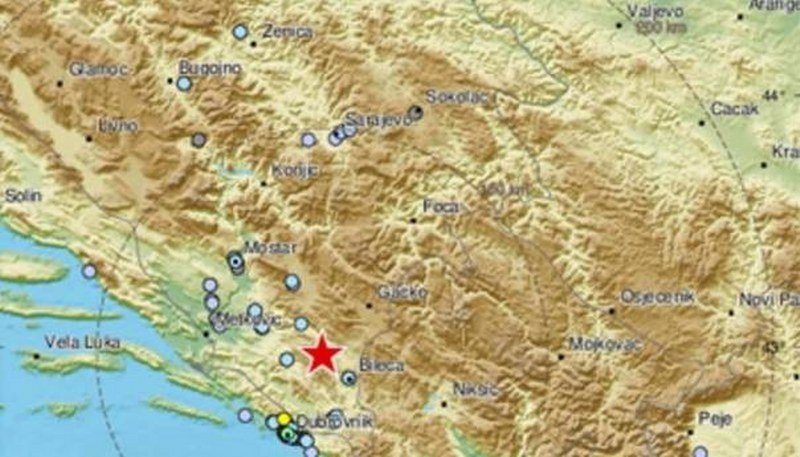 Zemljotres jačine 3,5 stepena iza ponoći pogodio područje Ljubinja