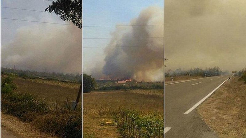 Požar na auto-putu kod Benkovca, vozači beže od vatrene stihije