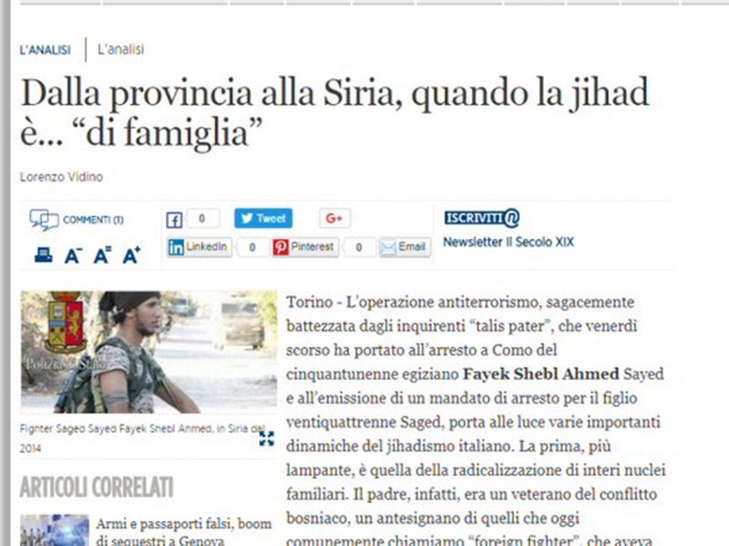 U Italiji uhapšen džihadista koji je ratovao u BiH