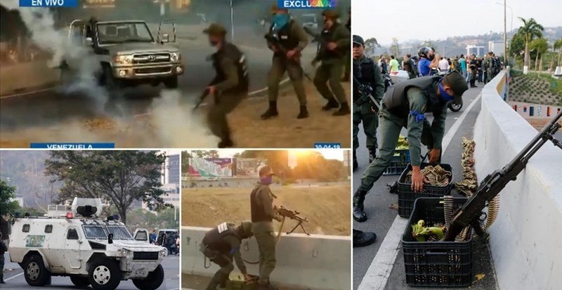 Pokušaj puča u Venecueli, vojnici pucaju jedni na druge (Video live)