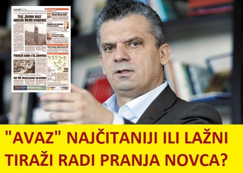 Borislav Radovanović - Dnevni avaz - Medijski fenomen ili pranje novca lažnim tiražima