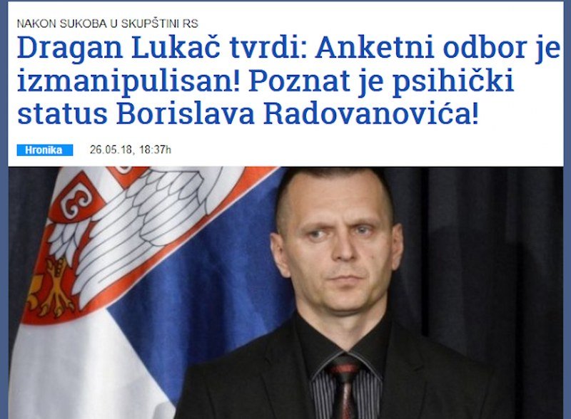 Borislav Radovanović: -Lukaču, šta ćeš reći svojoj djeci-?