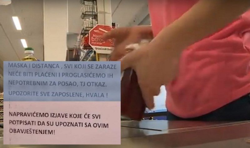 Poruka radnicima -Ko se zarazi koronavirusom dobit će otkaz-