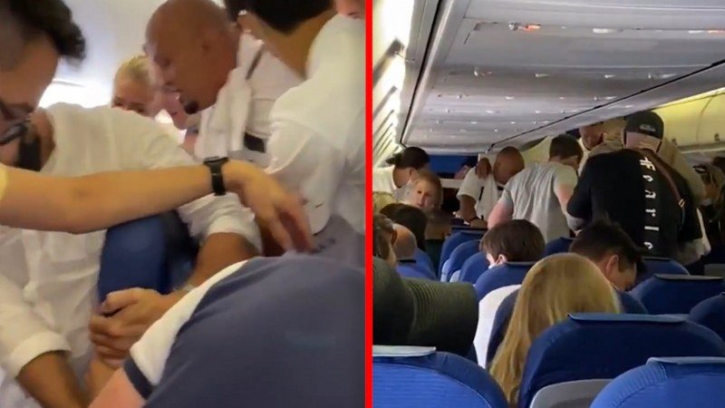Žestoka tuča na letu KLM - Dva putnika odbila da nose masku (Video)