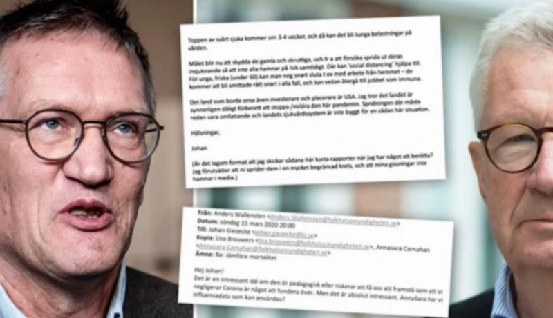 Šok - Procurili mejlovi glavnog švedskog epidemiologa