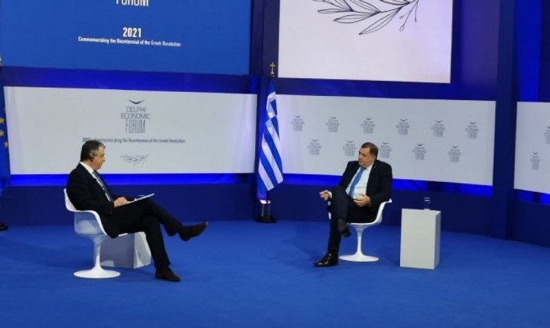 Na sve zvanične statističke podatke o stanju u BiH za koje je pitan, Dodik grčkom novinaru odgovara -RS bilježi rast-??