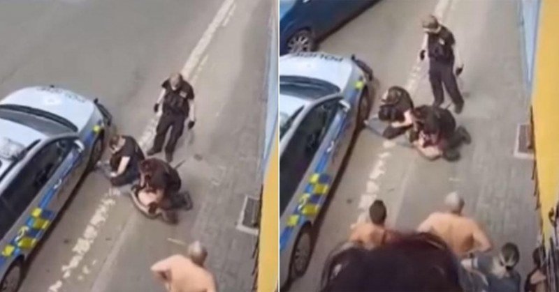 Jezivo! Pogledajte kako su policajci usmrtili Roma zahvatom -koljenom na vrat-! (Video)