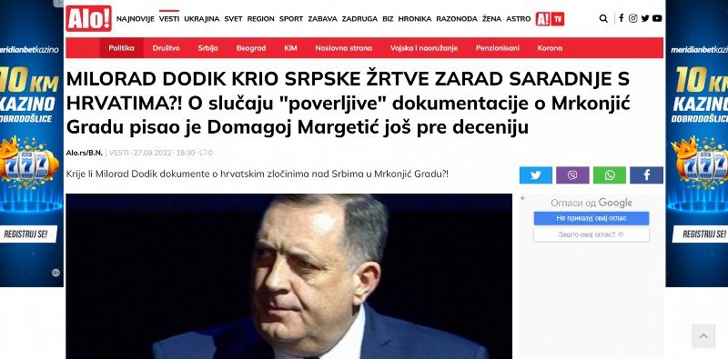 Gotov je i za Vučića! Vučićevi tabloidi protiv Milorada Dodika: Spin ili puštanje Dodika niz vodu? (Foto)