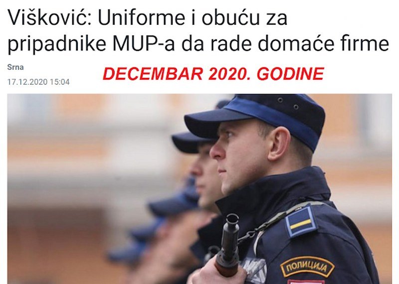 Lažno obećanje premijera Radovana Viškovića: Gdje su uniforme za policiju Republike Srpske?
