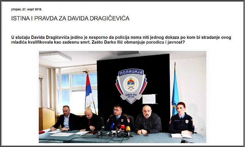Podsjećanje: Početak uzbunjivanja javnosti povodom ubistva Davida Dragičevića (Foto)