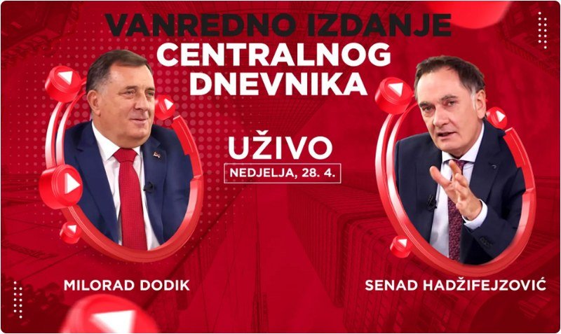 Hadžifejzović Dodiku: Idi Milorade, spasi sebe i državu! Dodik: Idi i ti! Senad: Idi ti, prvi! (Video)